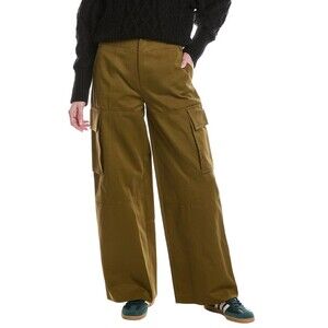 A.L.C. Women's Hudson Cargo Pants Size 2 NWT Wide Leg Olive Green Zip Leg